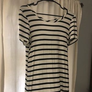 Striped T shirt dress